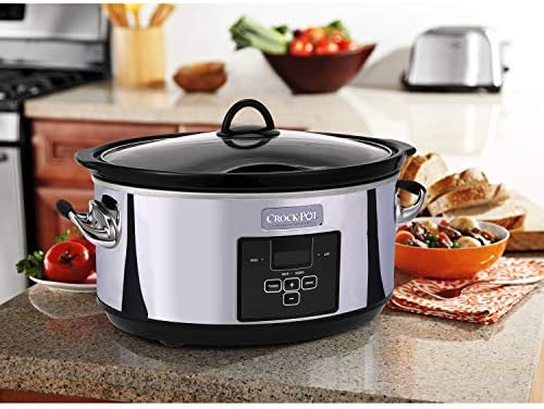 Crock-Pot 7 Quart Programmable Slow Cooker – Polished Platinum - Choice 901