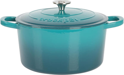 Crock-Pot 3 Quart Enameled Cast Iron Dutch Oven – Aqua - Choice 135