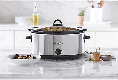 Crock-Pot 7 Quart Oval Manual Slow Cooker – Stainless Steel - Choice 434
