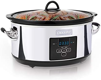 Crock-Pot 7 Quart Programmable Slow Cooker – Polished Platinum - Choice 901