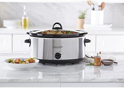 Crock-Pot 7 Quart Oval Manual Slow Cooker – Stainless Steel - Choice 434