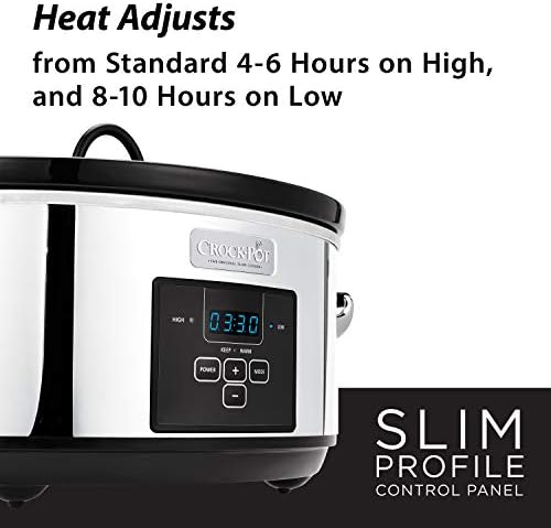 Crock-Pot 7 Quart Programmable Slow Cooker – Polished Platinum - Choice 901