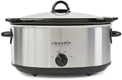 Crock-Pot 7 Quart Oval Manual Slow Cooker – Stainless Steel - Choice 434