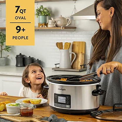 Crock-Pot 7 Quart Portable Programmable Slow Cooker with Timer - Choice 694
