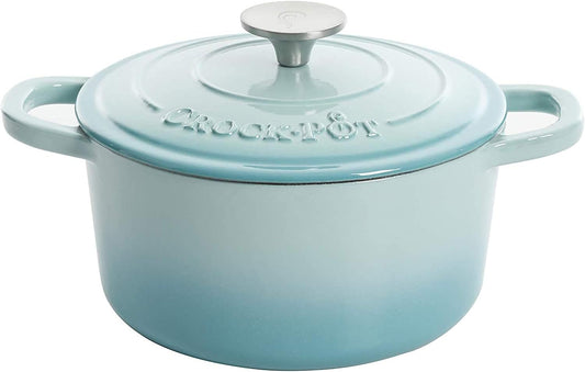 Crock-Pot 3 Quart Enameled Cast Iron Dutch Oven – Aqua - Choice 135