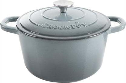 Crock-Pot 3 Quart Enameled Cast Iron Dutch Oven – Aqua - Choice 135