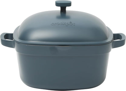Crock-Pot 3 Quart Enameled Cast Iron Dutch Oven – Aqua - Choice 135